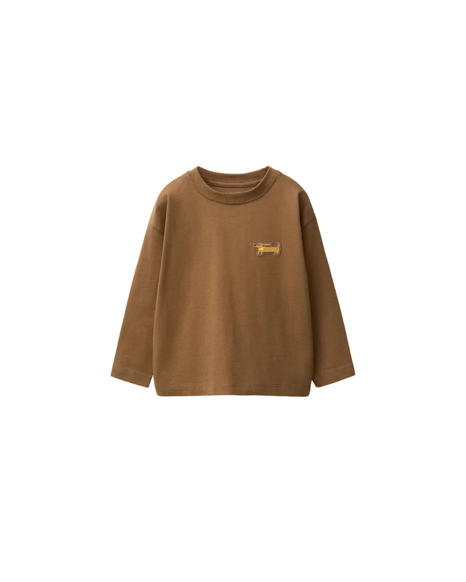Rubberized animal T-shirt - Brown