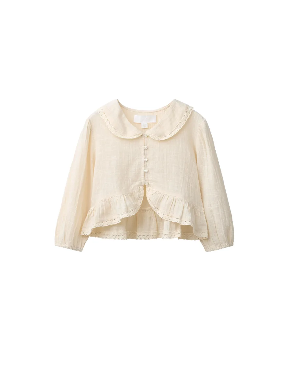 Camisa puntilla - Crema