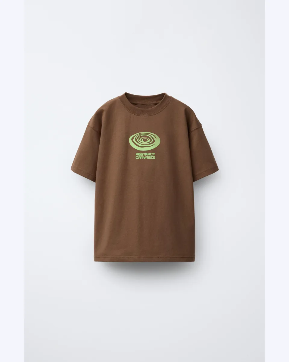 Camiseta estampada - Marrón