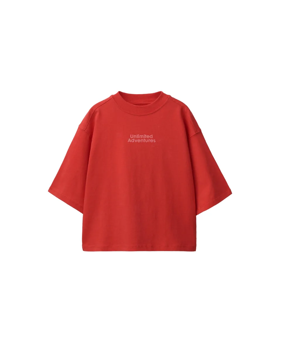 Camiseta texto - Rojo