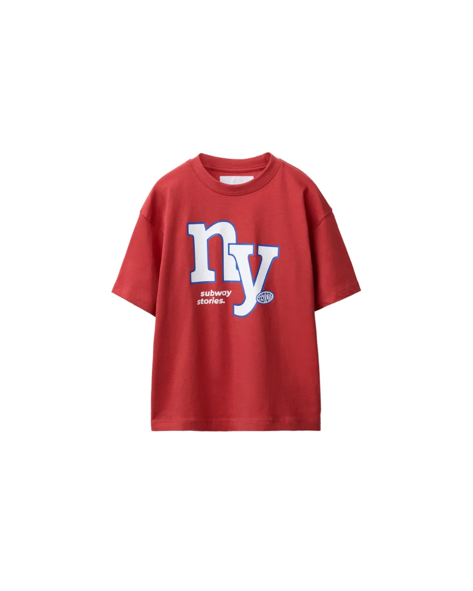 Camiseta varsity - Rojo