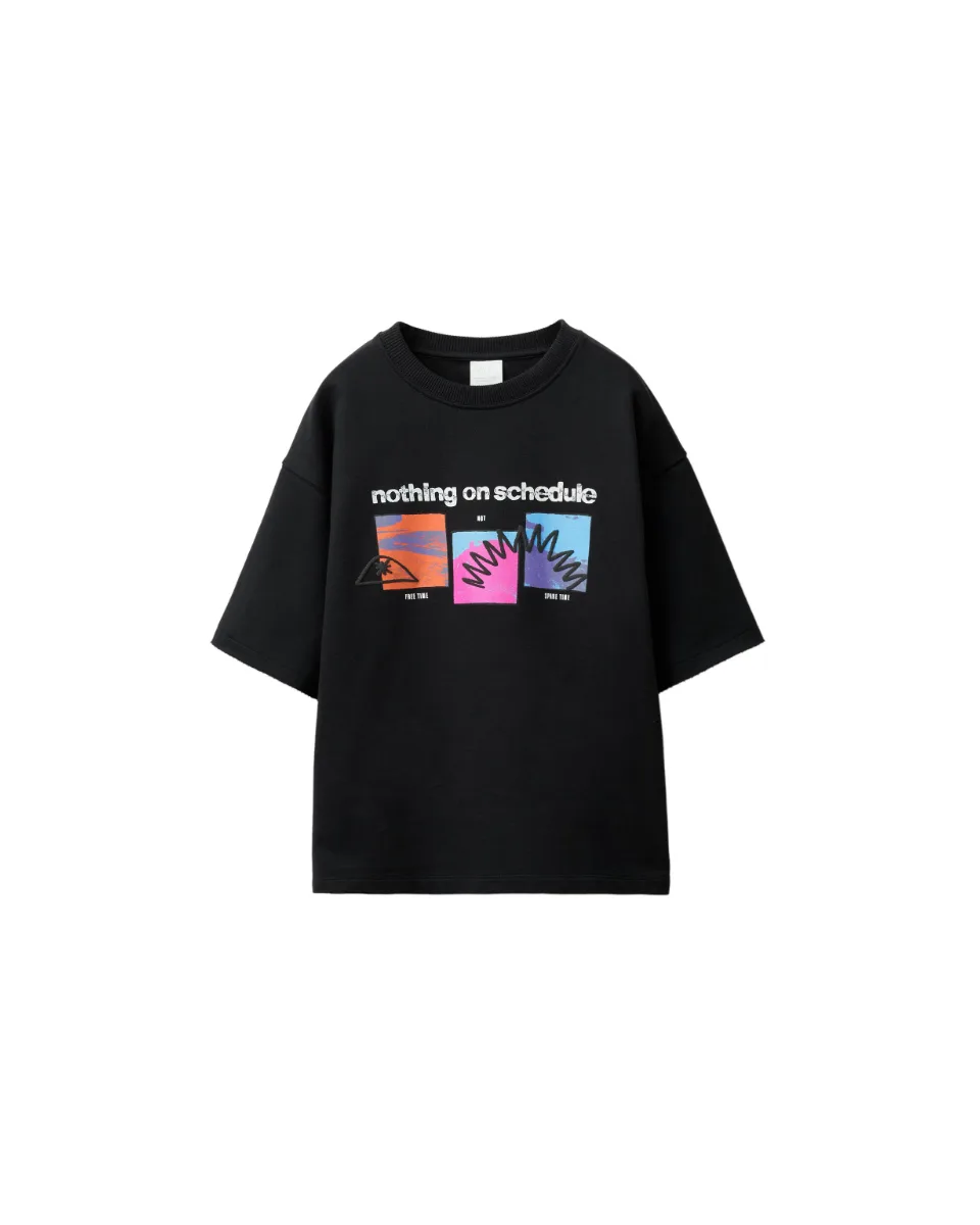 Camiseta estampado relieve - Antracita oscuro