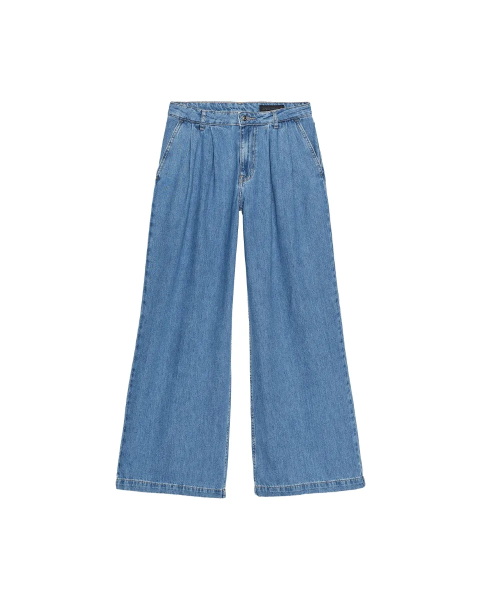Jeans Z1975 wide leg tiro medio - Azul medio