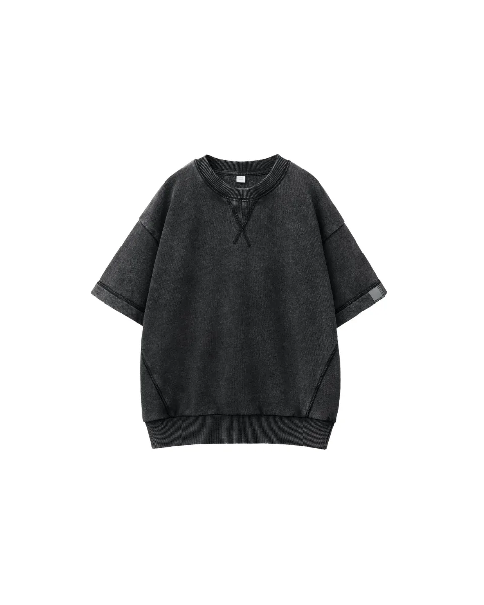 Camiseta felpa etiqueta - Gris antracita