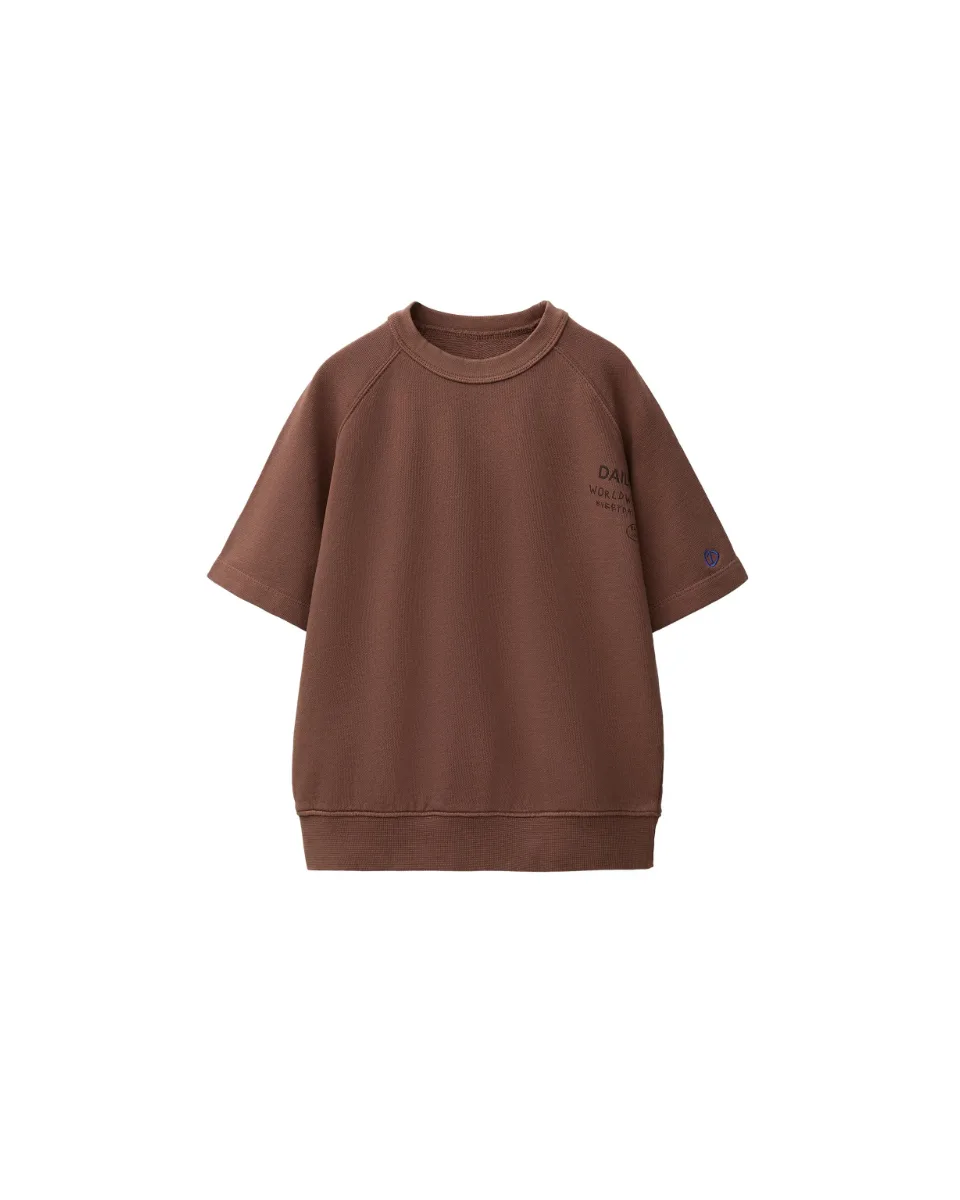 Camiseta felpa texto - Chocolate