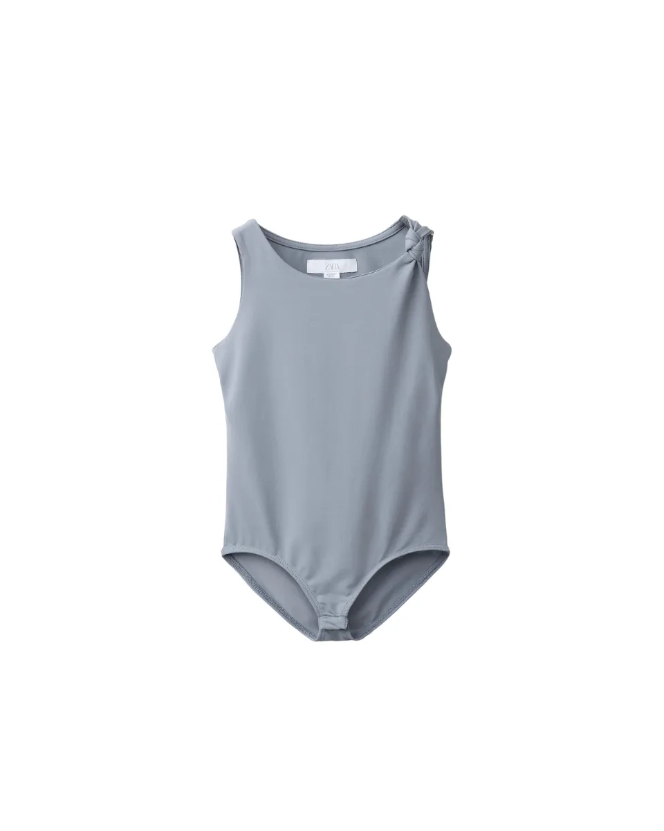 Body poliamida nudo - Azul
