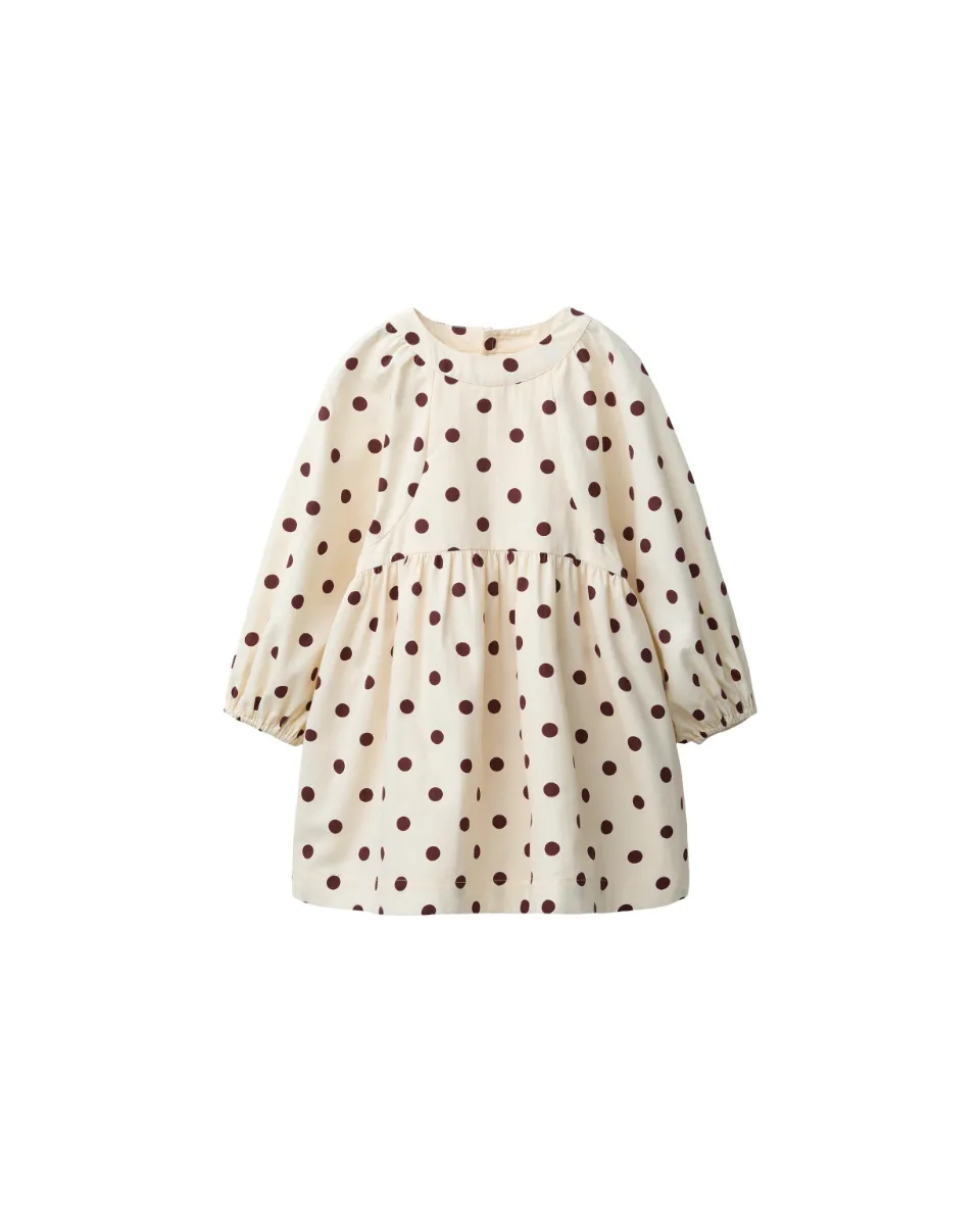 Vestido topos - Crema