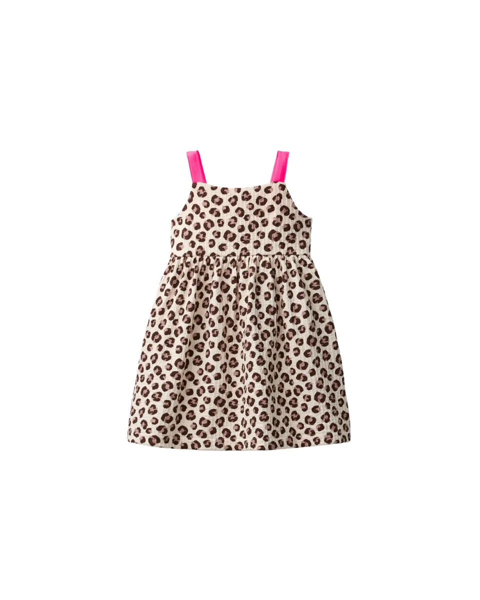 Vestido estampado - Beige