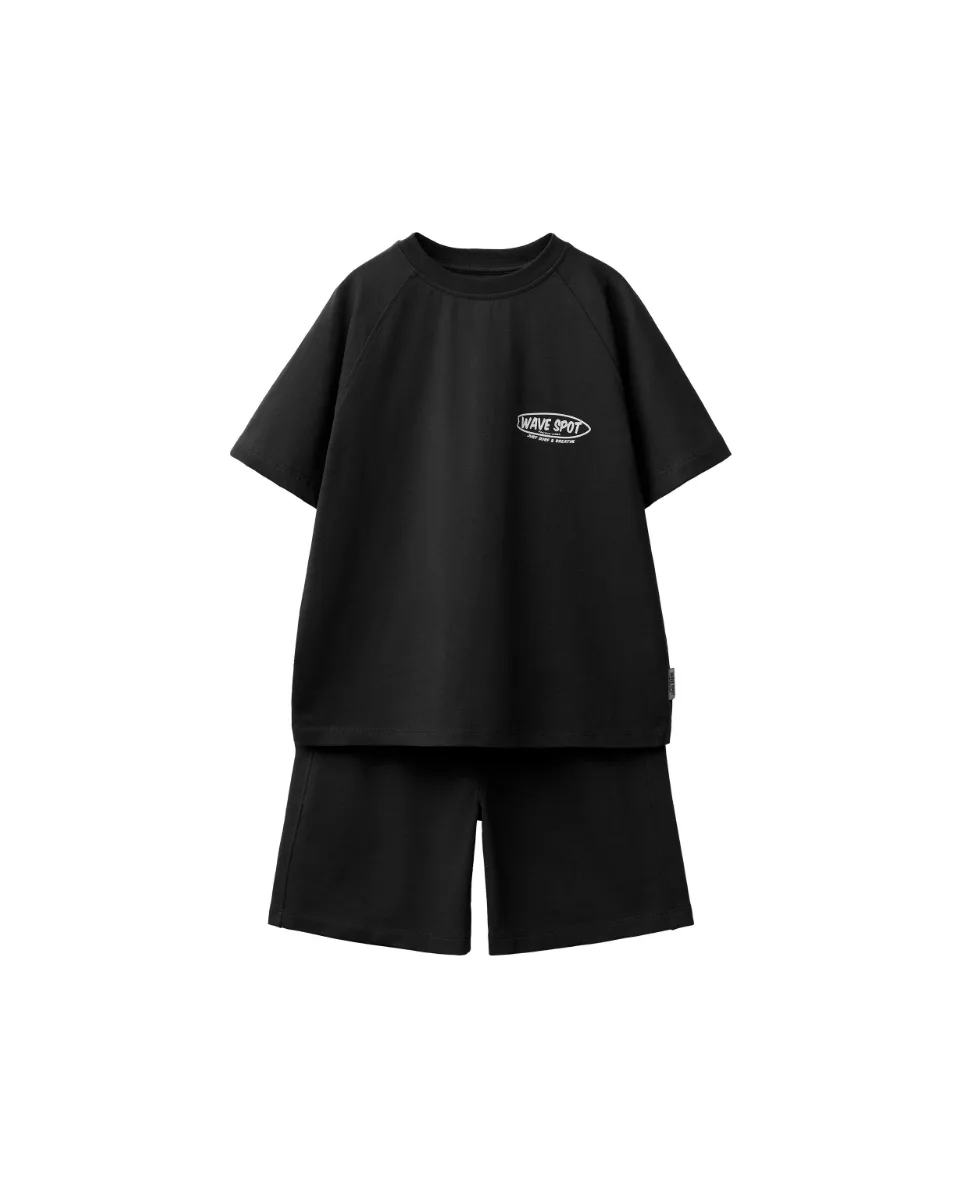 Conjunto camiseta y bermuda - Negro