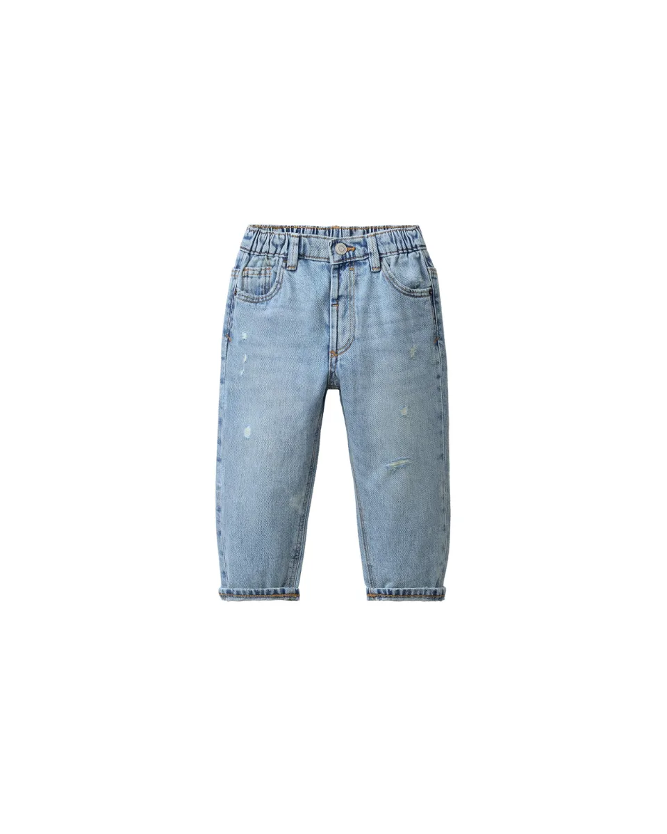 Jeans baggy low rotos - Azul