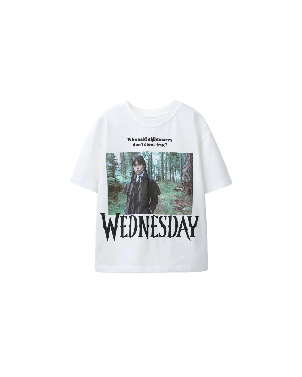 Camiseta Wednesday © - Blanco