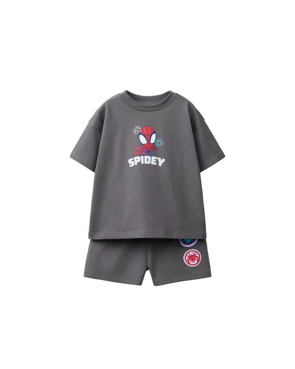 Spidey © Marvel jogging T-shirt and bermuda shorts set - Anthracite gray