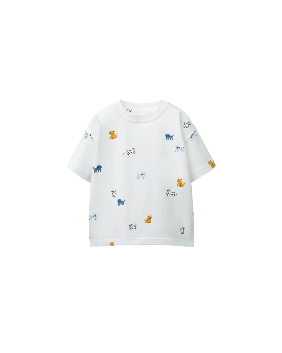 Camiseta estampado - Blanco