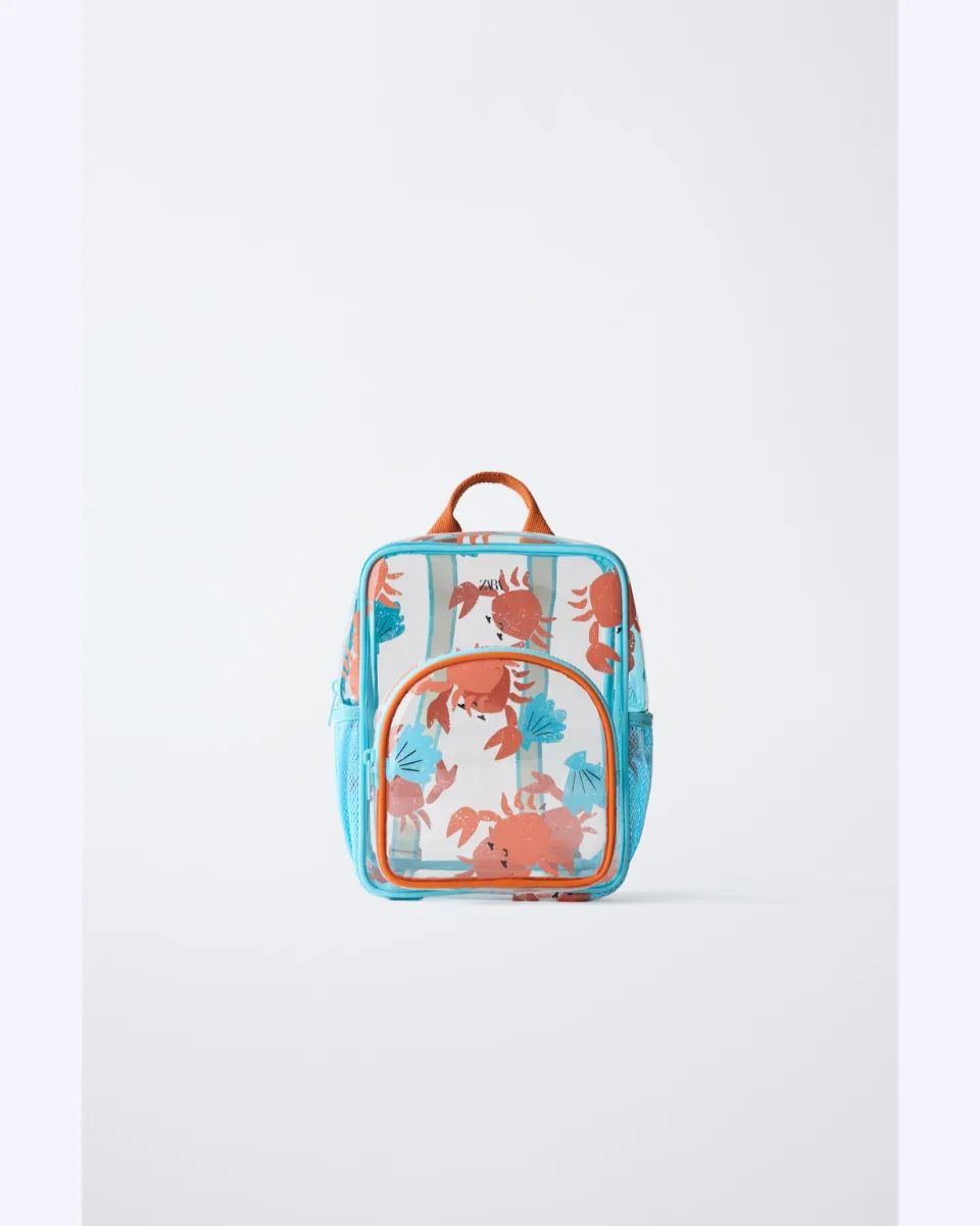 Mochila vinilo cangrejos - Azul
