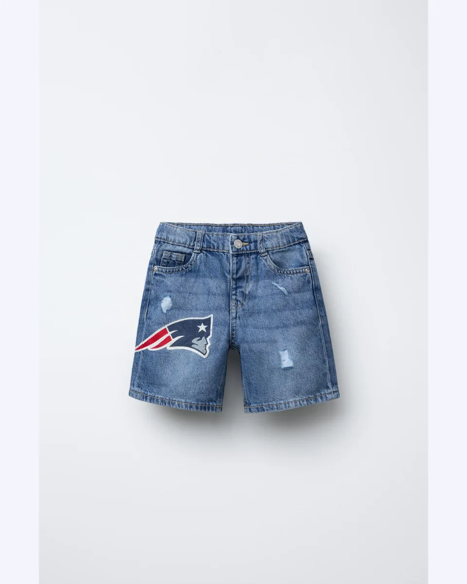 Bermuda denim Patriots © NFL - Azul medio
