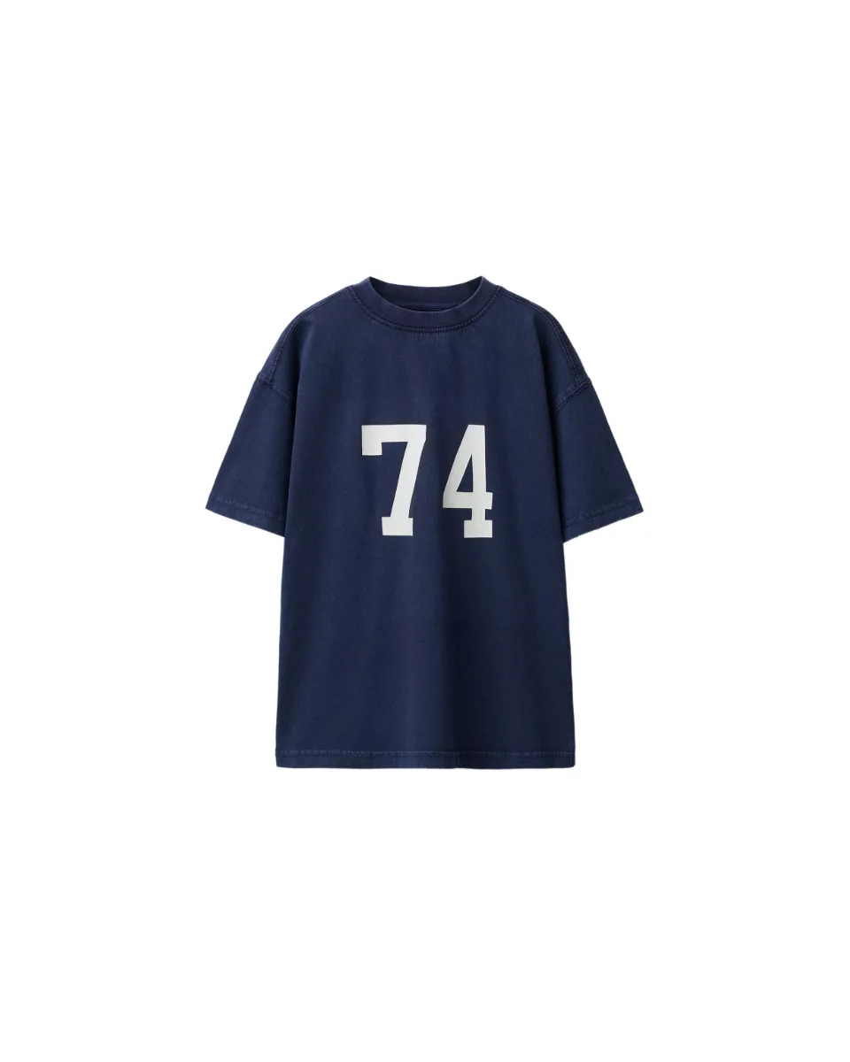 Camiseta estampado número - Azul marino