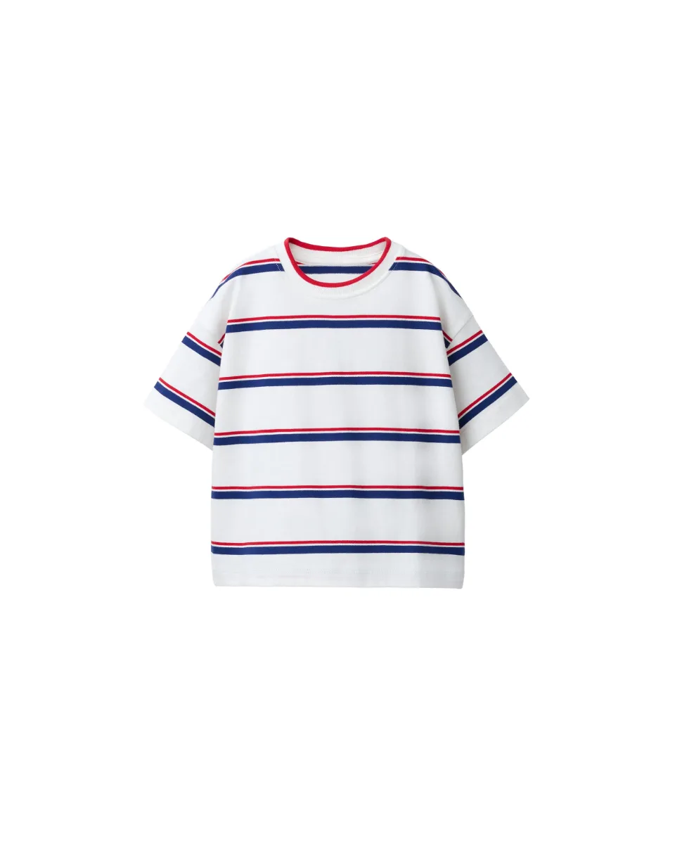 Camiseta rayas - Azul