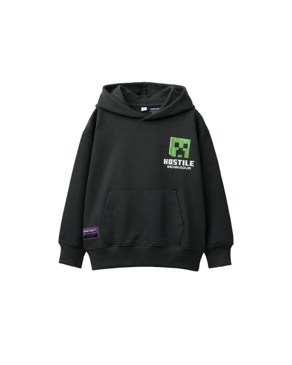 Sudadera capucha Minecraft © Mojang AB. ™ - Gris oscuro