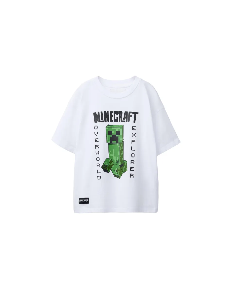 Camiseta estampado Minecraft © Mojang AB. ™ - Blanco
